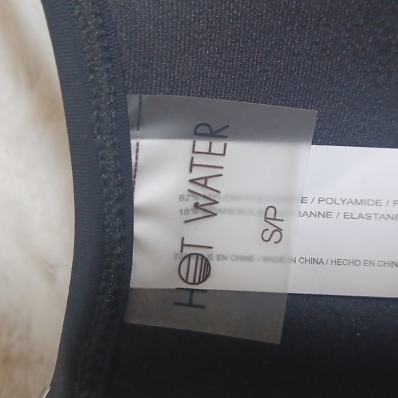 New Hot Water black baiting suit top with gold clasp. - Picture 4 of 7